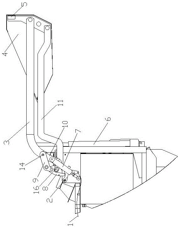 Automatic dustbin dumping device of sweeper