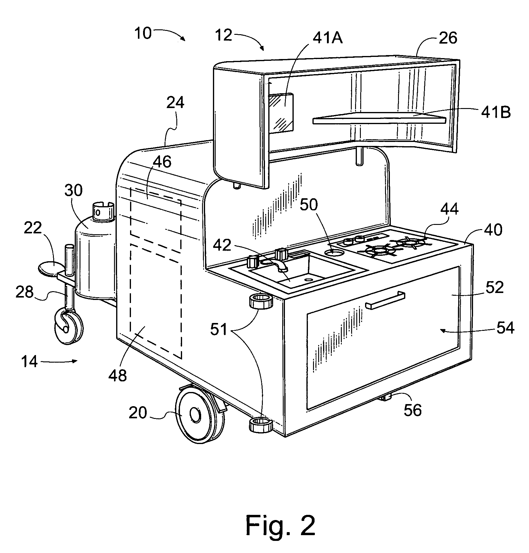 Mobile camping facility and method for constructing same