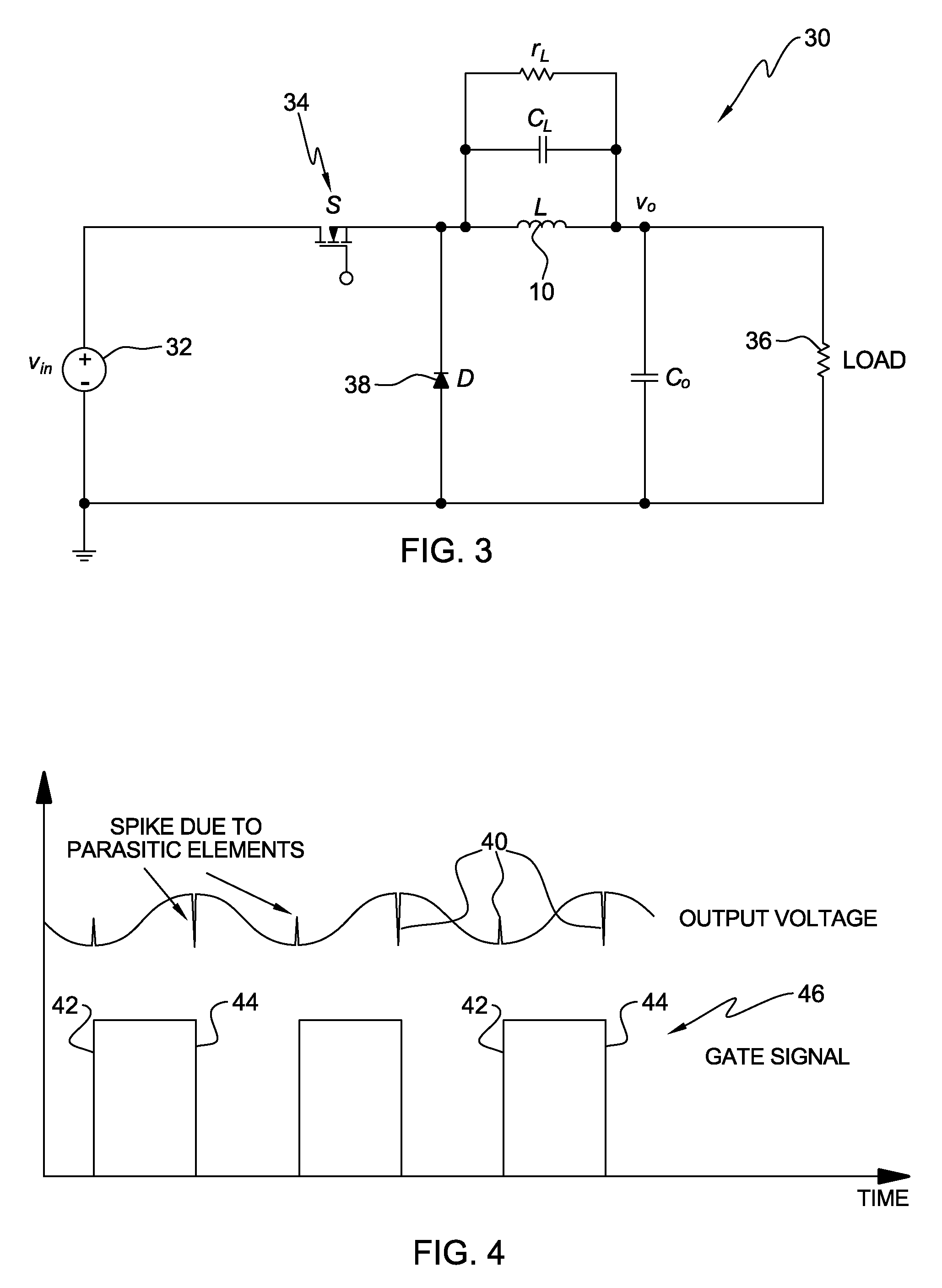 Method and apparatus for suppressing noise caused by parasitic capacitance and/or resistance in an electronic circuit or system