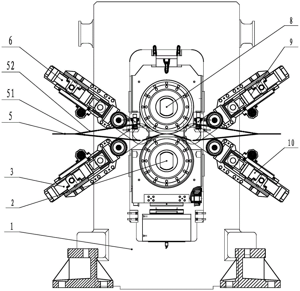 Improved two-roll leveling machine and its application method