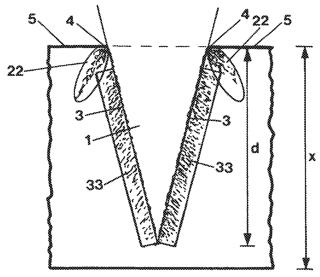 Method for removing brittle-hard material by means of laser radiation