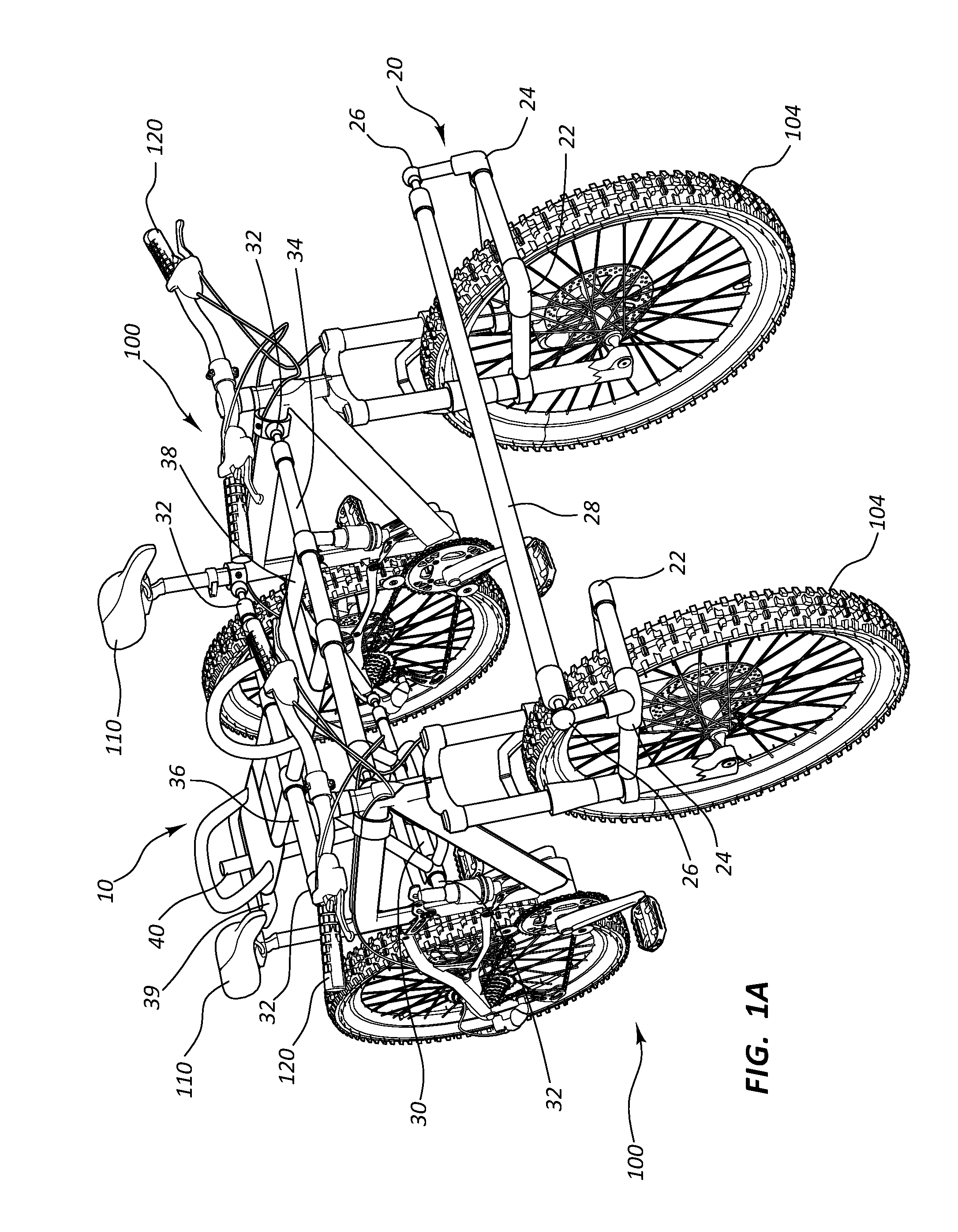 Side-by-side bicycle adapter