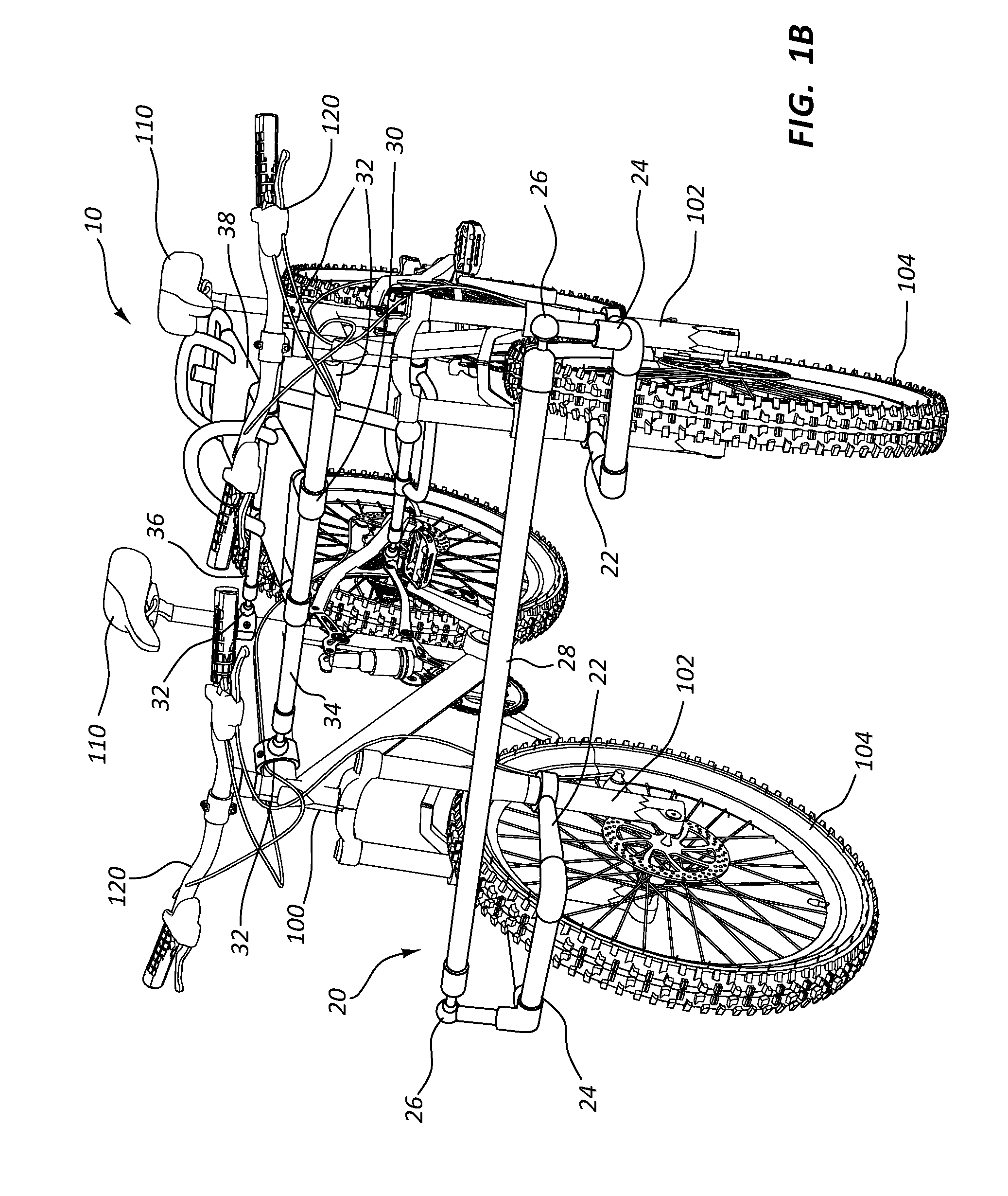 Side-by-side bicycle adapter