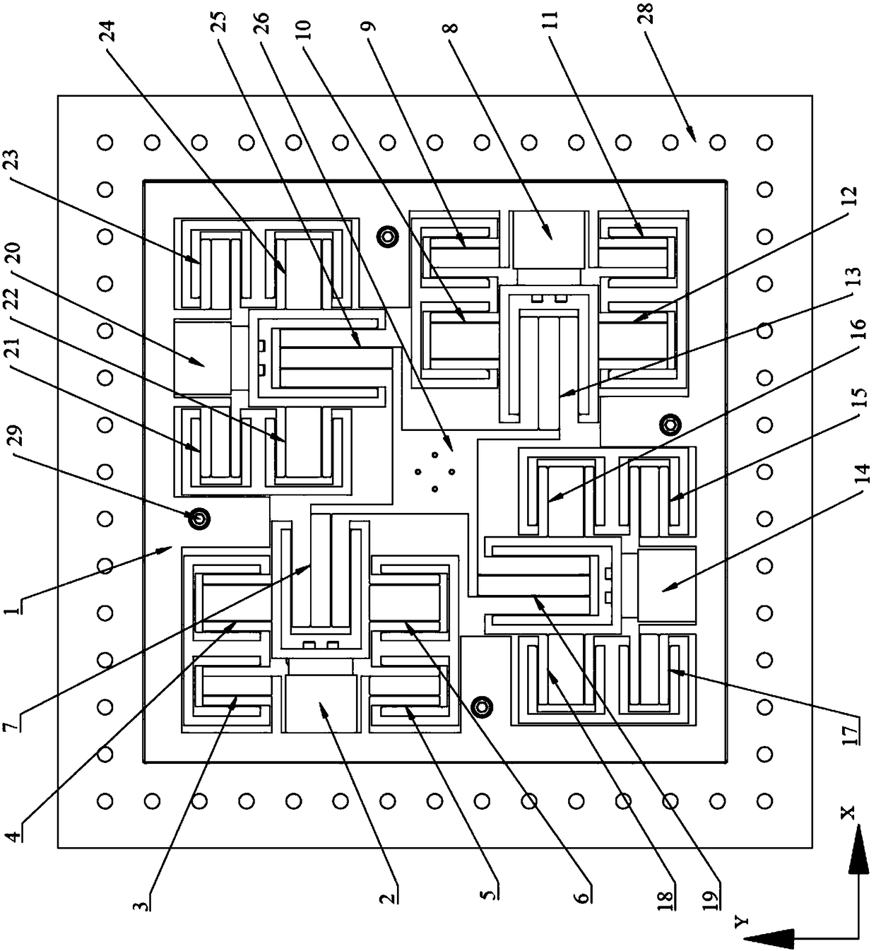 A multi-drive three-degree-of-freedom leaf spring micro-nano operating platform and method