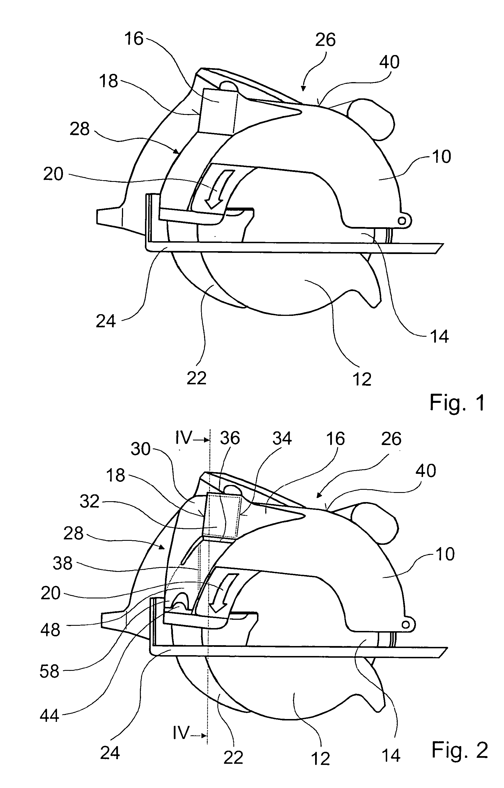 Chip catcher and system comprised of a chip catcher and a safety guard for a power tool