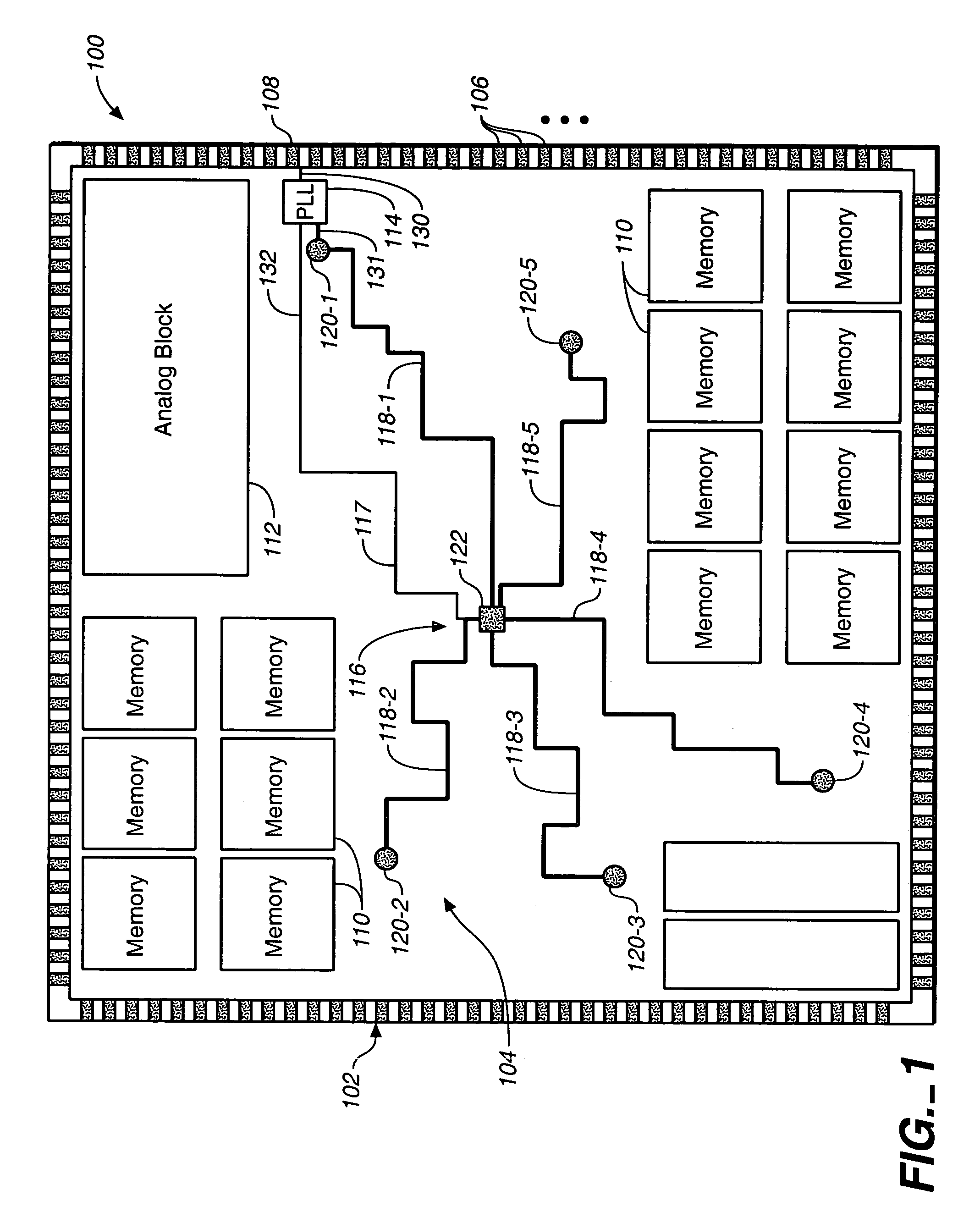 Chip level clock tree deskew circuit