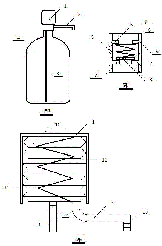 Large-barrel water pressing device with two one-way valves
