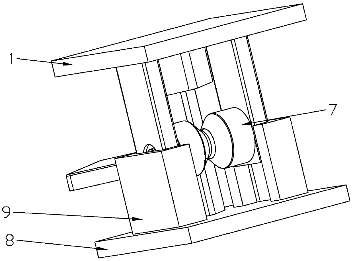Baking tray four-corner integrated forming device