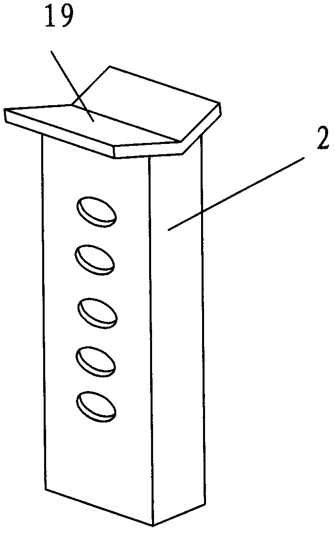 Square tube type vehicle support with toolrooms