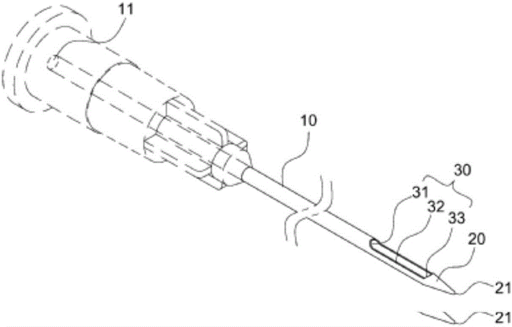 Thread implantation rod for preventing damage to subcutaneous tissue and blood vessels