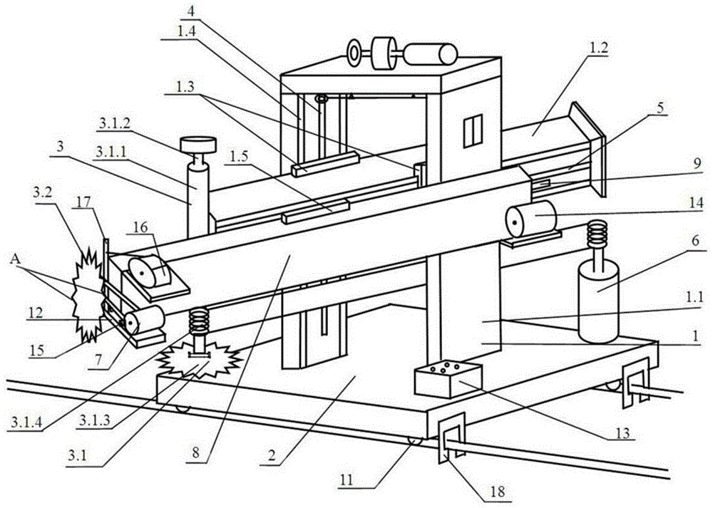 A horizontal and vertical strip stone cutter