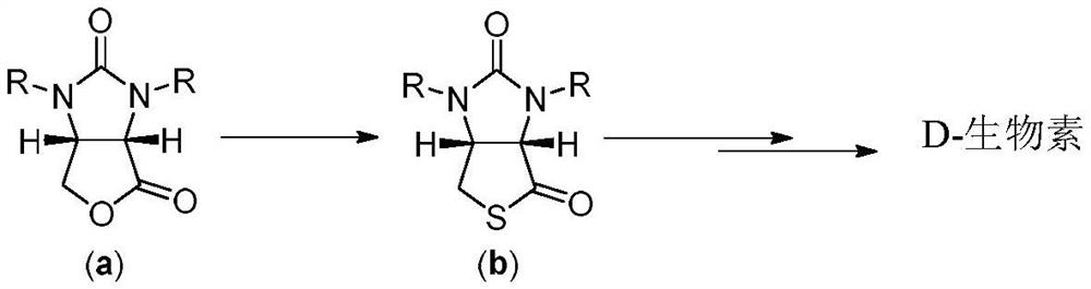 Method for preparing D-biotin intermediate