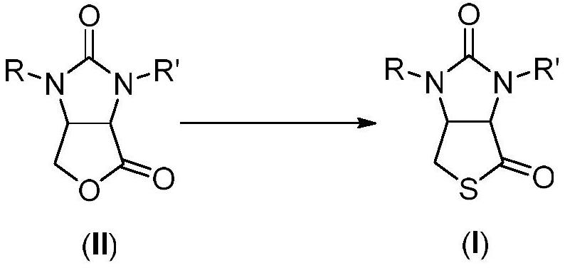 Method for preparing D-biotin intermediate