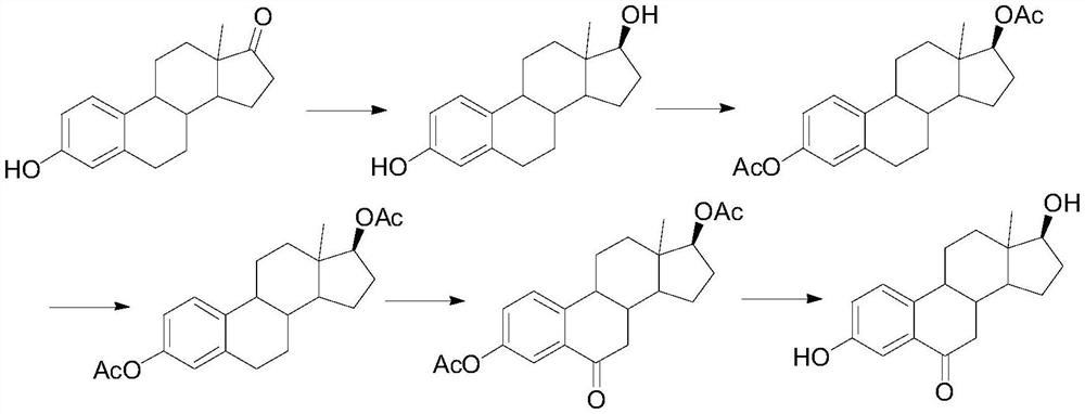 A kind of synthetic method of 6-ketoestradiol