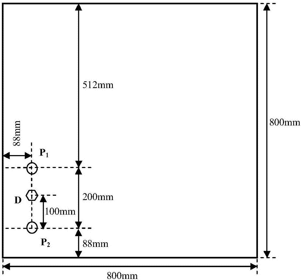 Lamb wave group velocity and frequency domain measurement method for complex structure