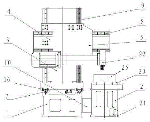 Column longitudinal movement surface grinder