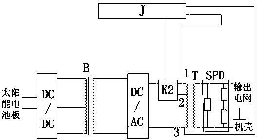Grid-connected photovoltaic alternating current voltage stabilizer using photovoltaic electricity for active energy supplementation