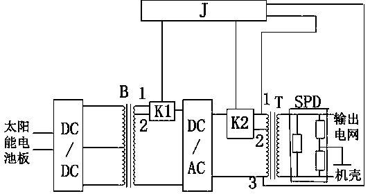 Grid-connected photovoltaic alternating current voltage stabilizer using photovoltaic electricity for active energy supplementation