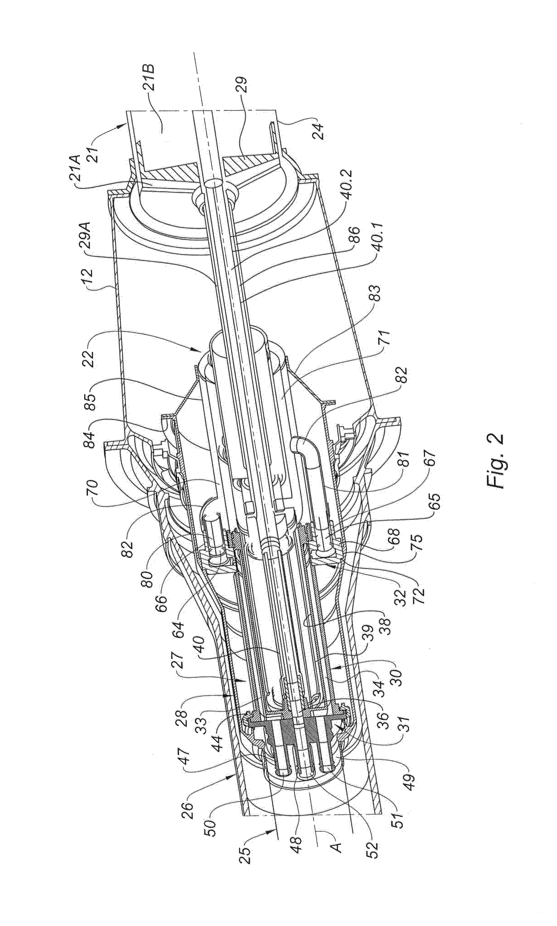 Device for the blind coupling of fluidic, electrical or similar supplies, to a receiving control mechanism