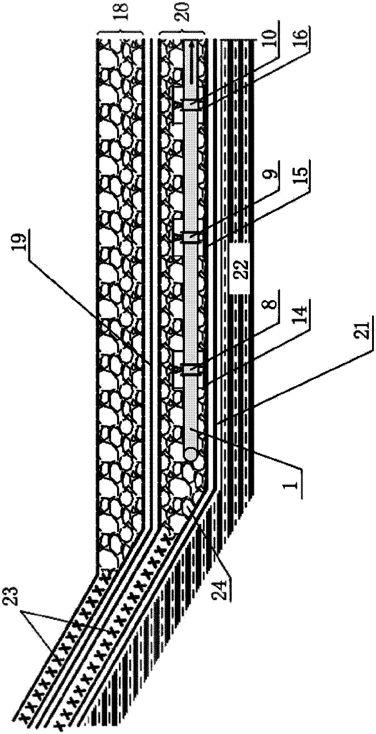 Landfill isolating membrane seepage block detection method and device