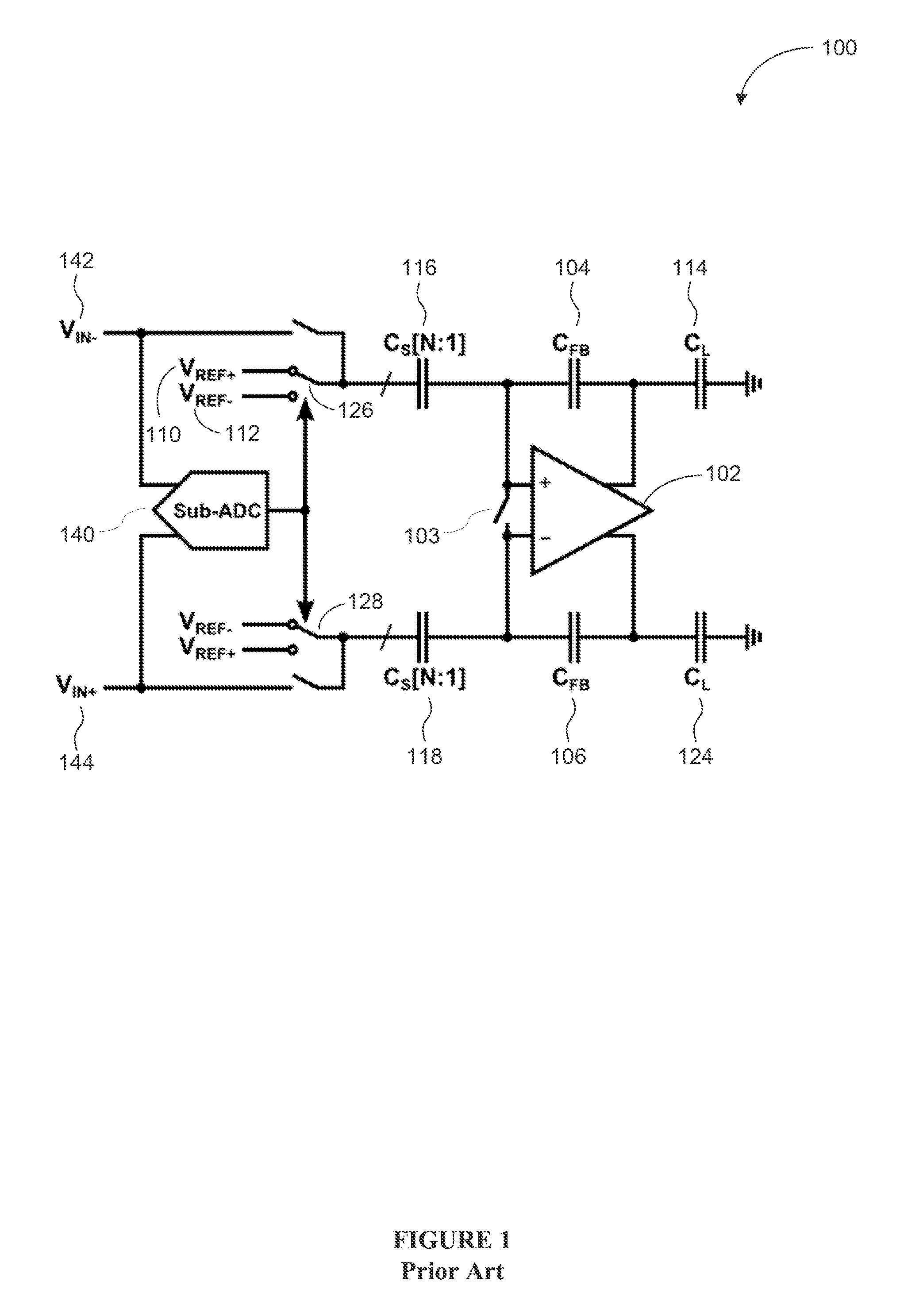 MDAC with differential current cancellation