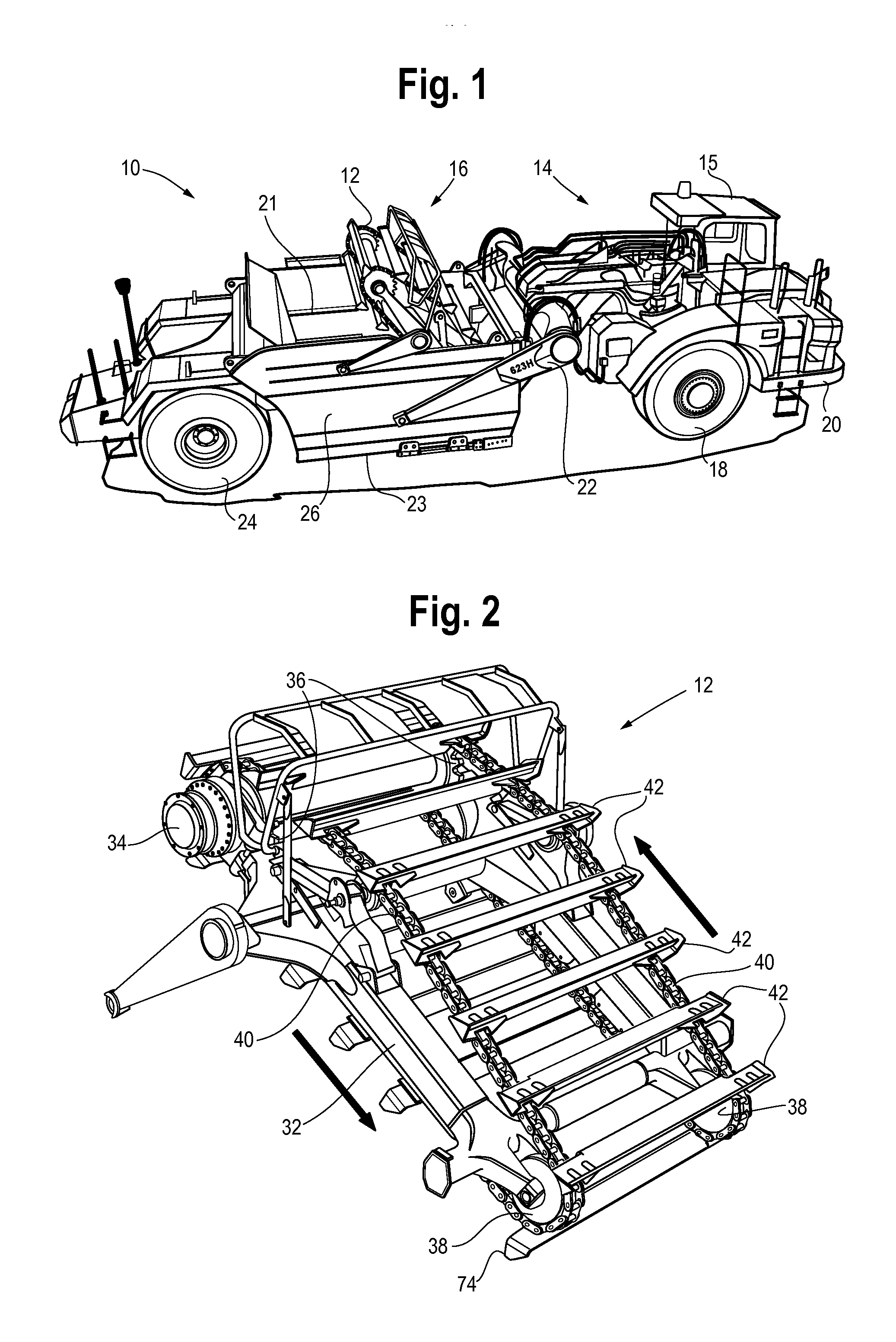 Bimaterial Flight Assembly for an Elevator System for a Wheel Tractor Scraper