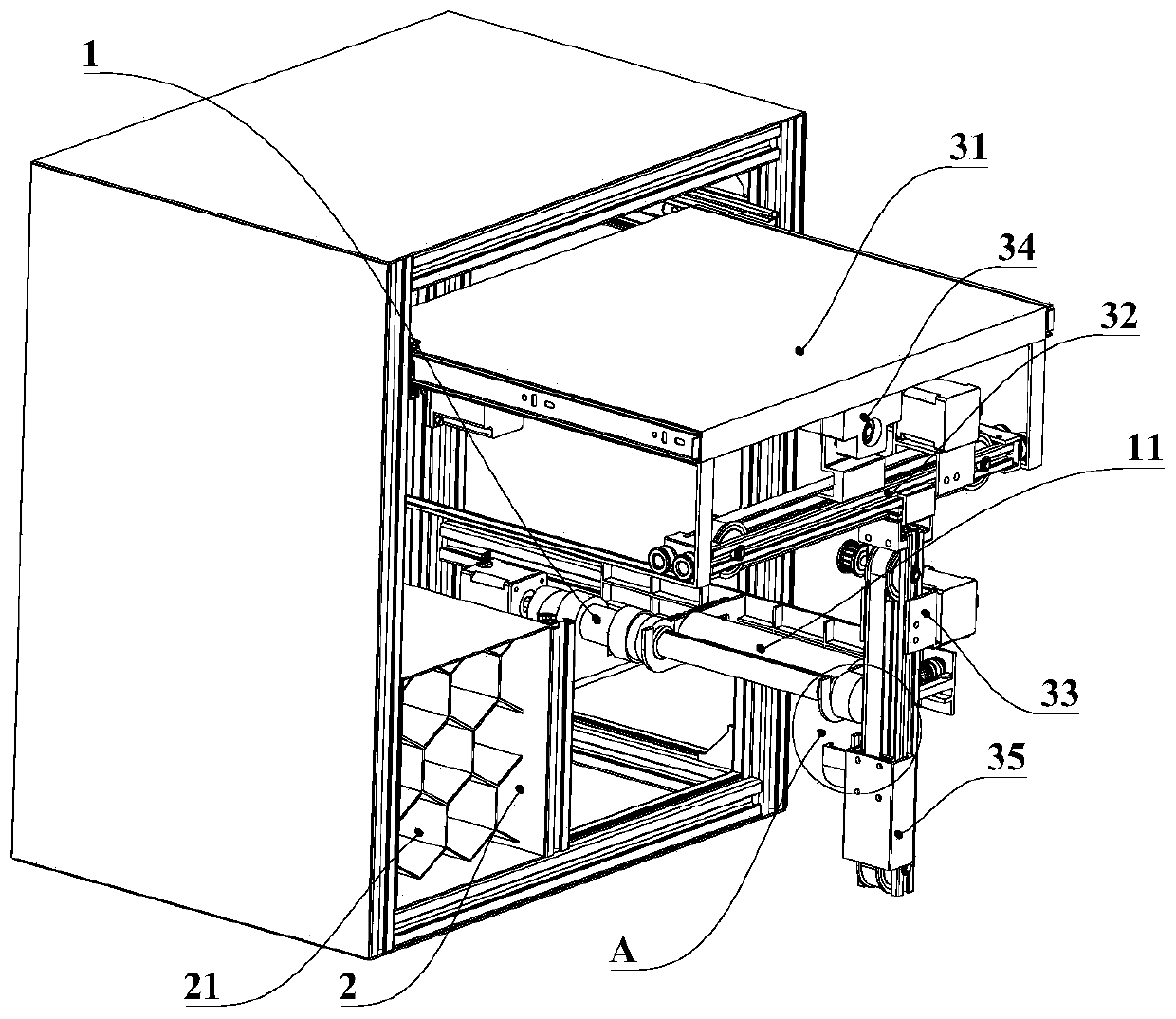 Automatic clothes storing and taking device