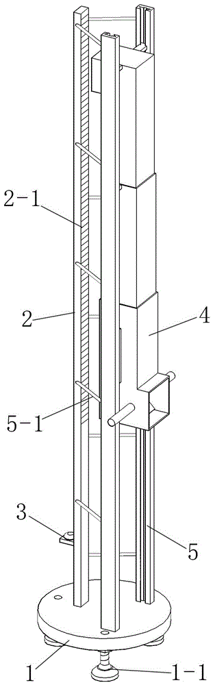 Large-scale deployable radial rib antenna main/auxiliary rib node vertical height measurement system