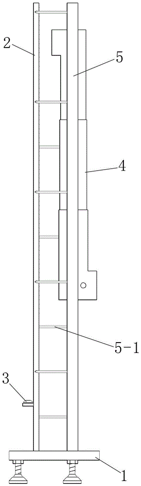 Large-scale deployable radial rib antenna main/auxiliary rib node vertical height measurement system