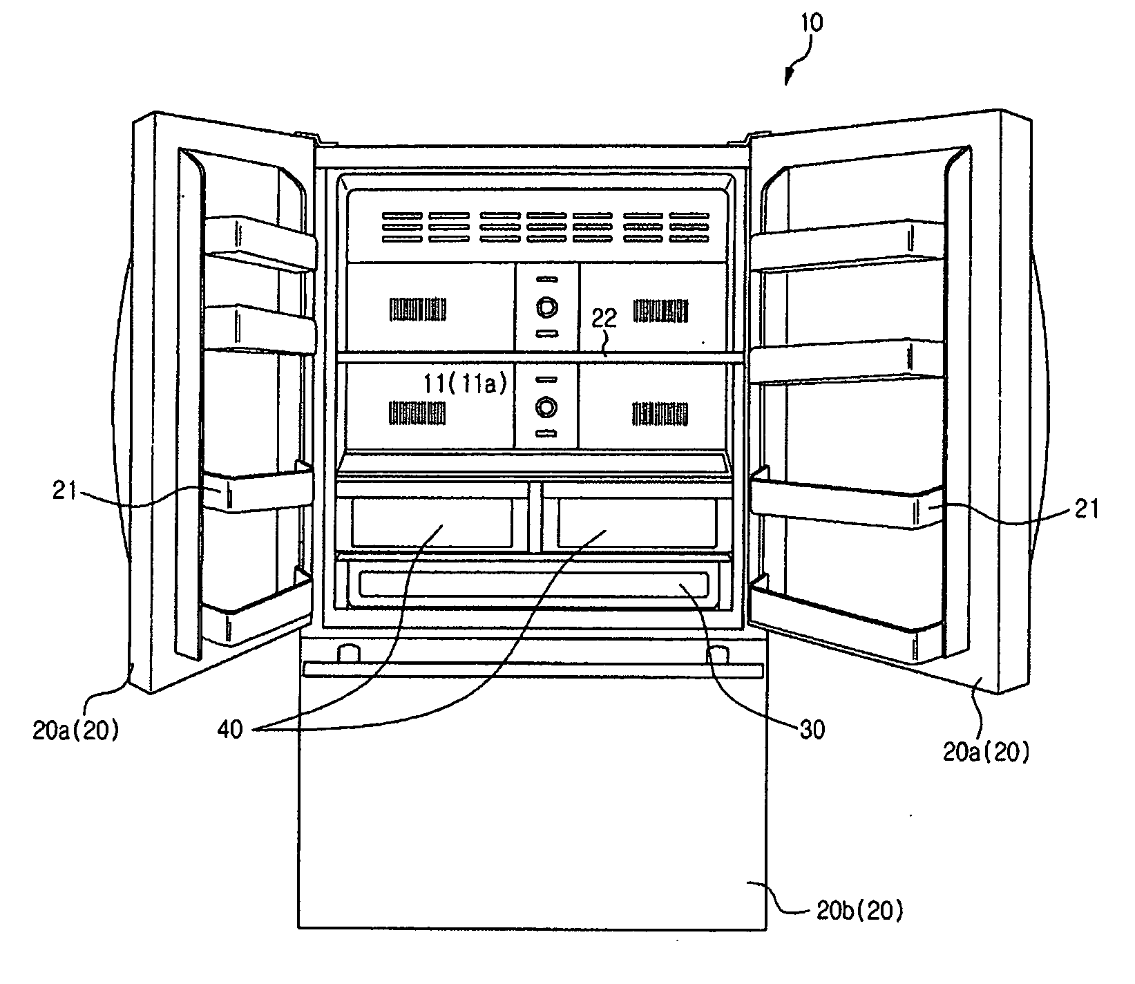 Refrigerator with receiving box