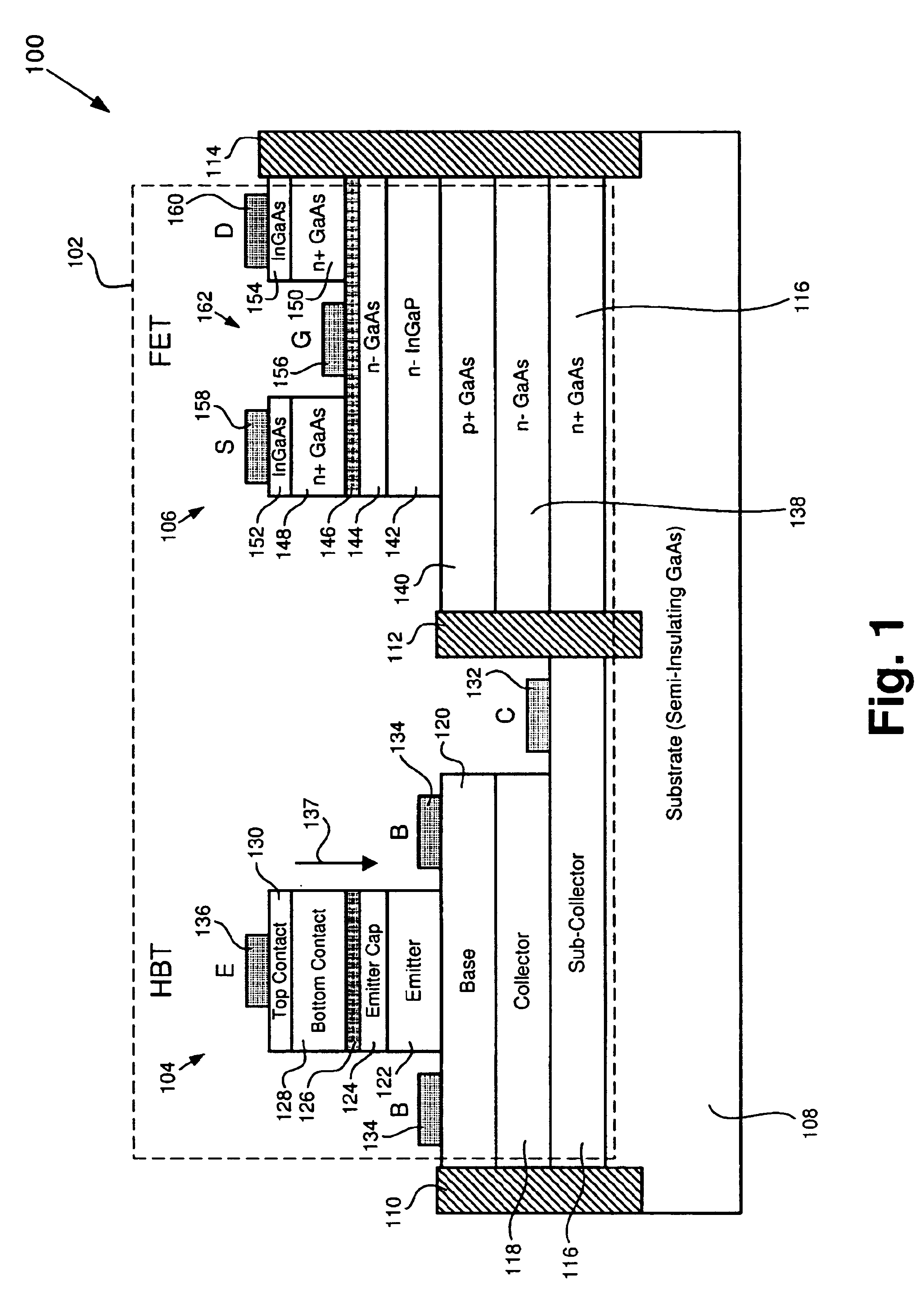 BiFET including a FET having increased linearity and manufacturability