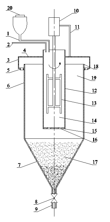 Equipment for treating industrial wastewater by crystallization method