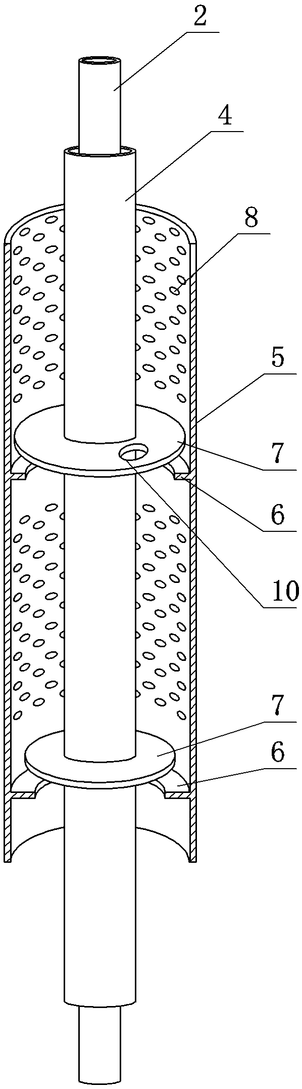 Flat plate type seal structure of water outlet and return device in same well for water source heat pump central air conditioner