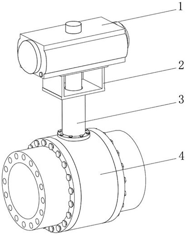 Flow adaptation structure of ultralow-temperature integrated ball valve