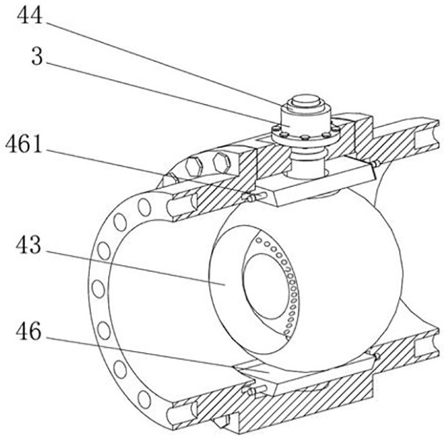 Flow adaptation structure of ultralow-temperature integrated ball valve