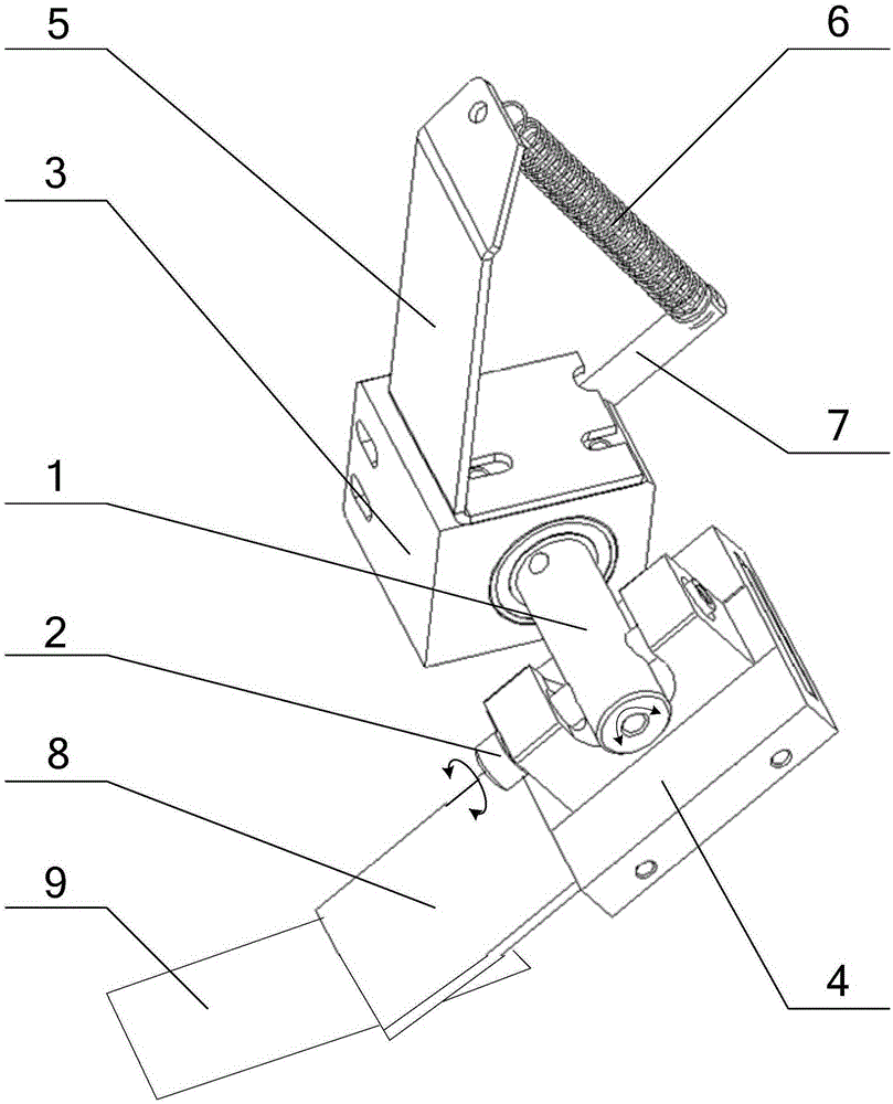 Scraper fixing device and blood smear pushing device