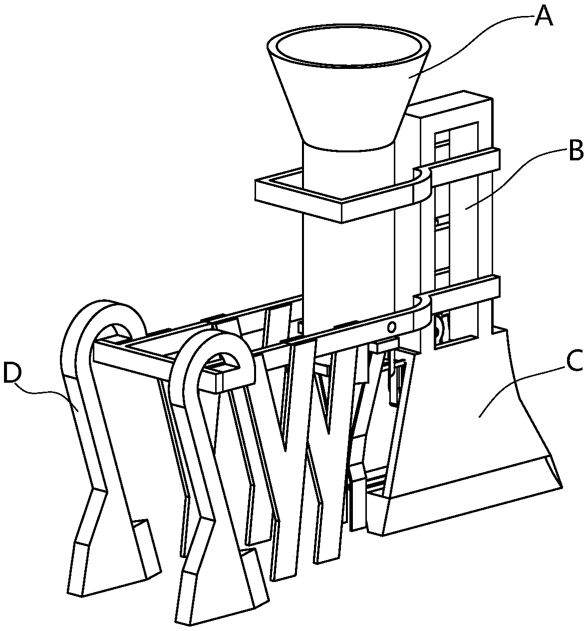 Control method of rotary push type rape pot seedling transplanter