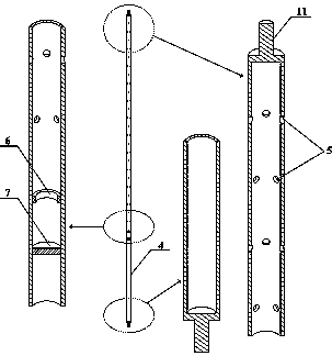 Vibration suppression device and method for discharging and sucking seawater by pressure difference of fluctuation of waves