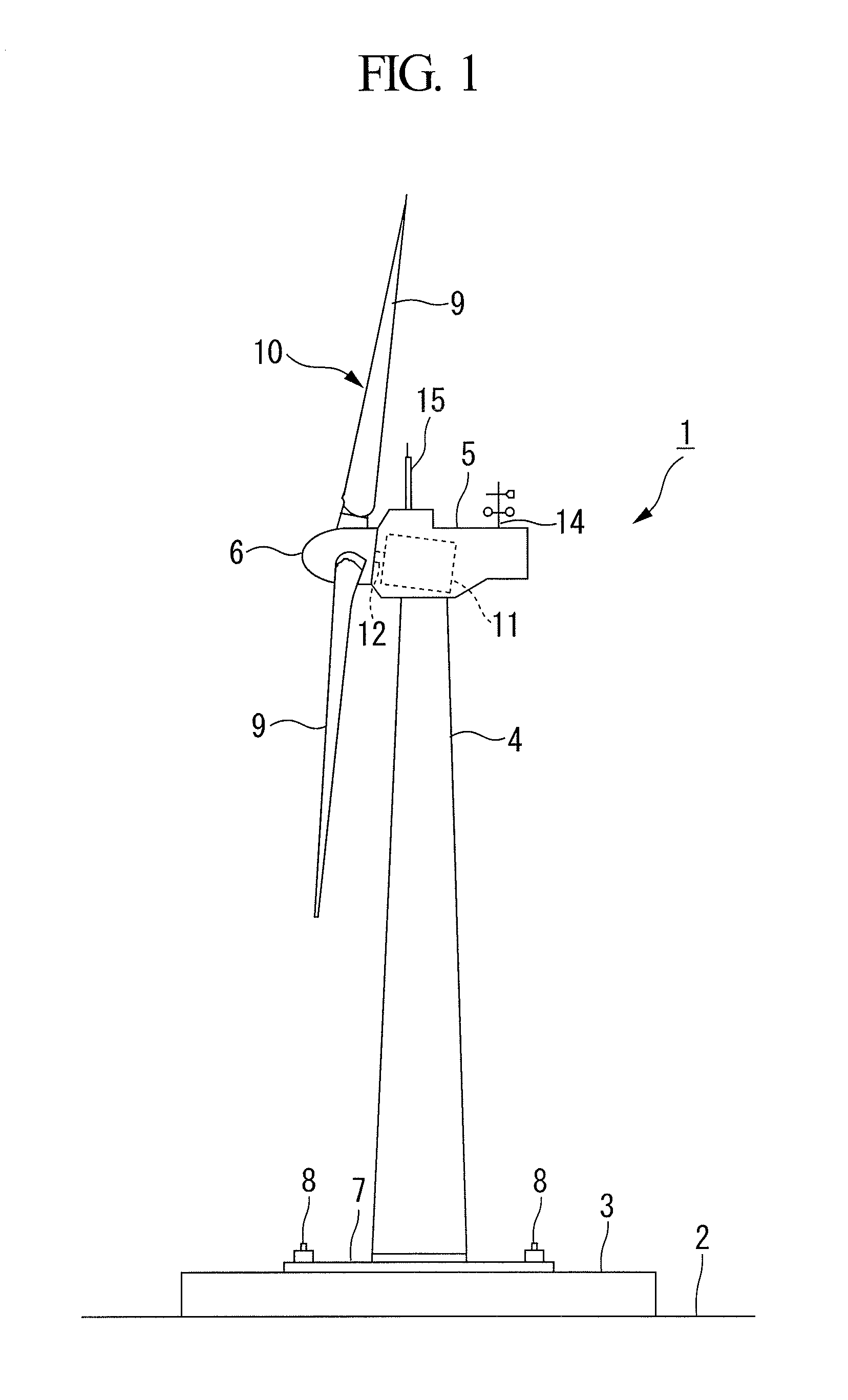 Wind turbine rotor blade lightning discharger and wind turbine generator equipped with the same