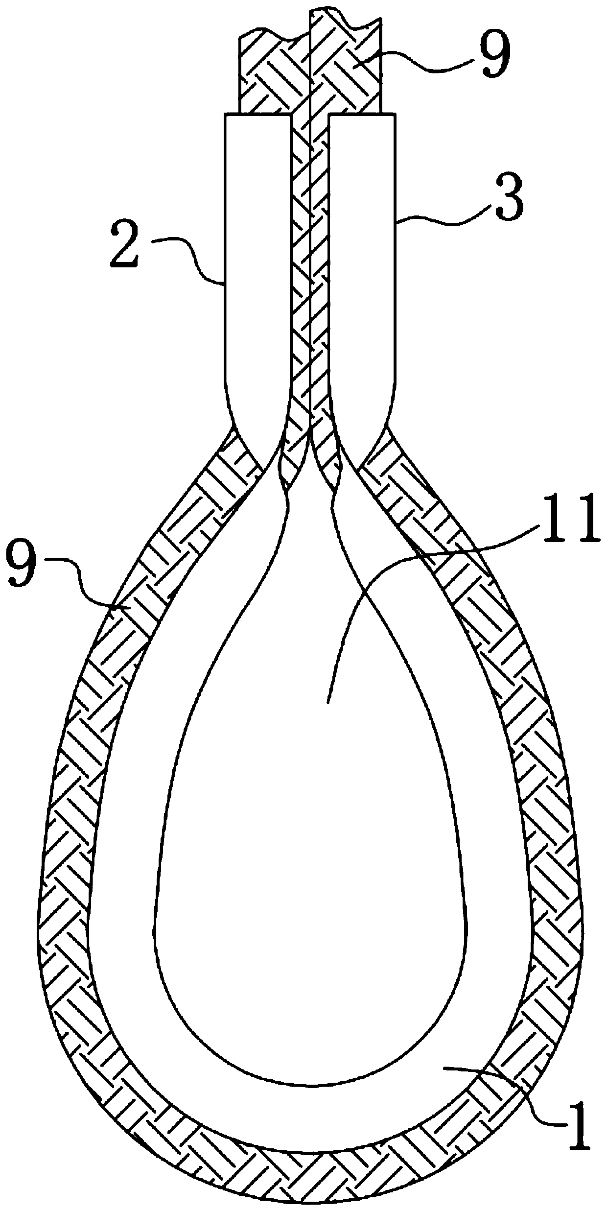 Wire rope sleeve ring with sheath