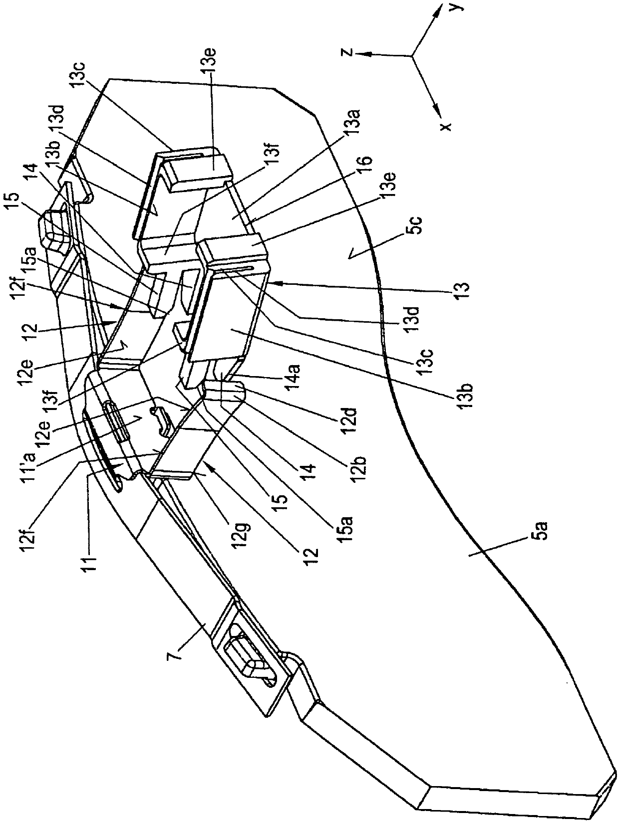Fitting tool for a brake retaining clip with a securing arrangement of a disk brake, disk brake, and brake pad set