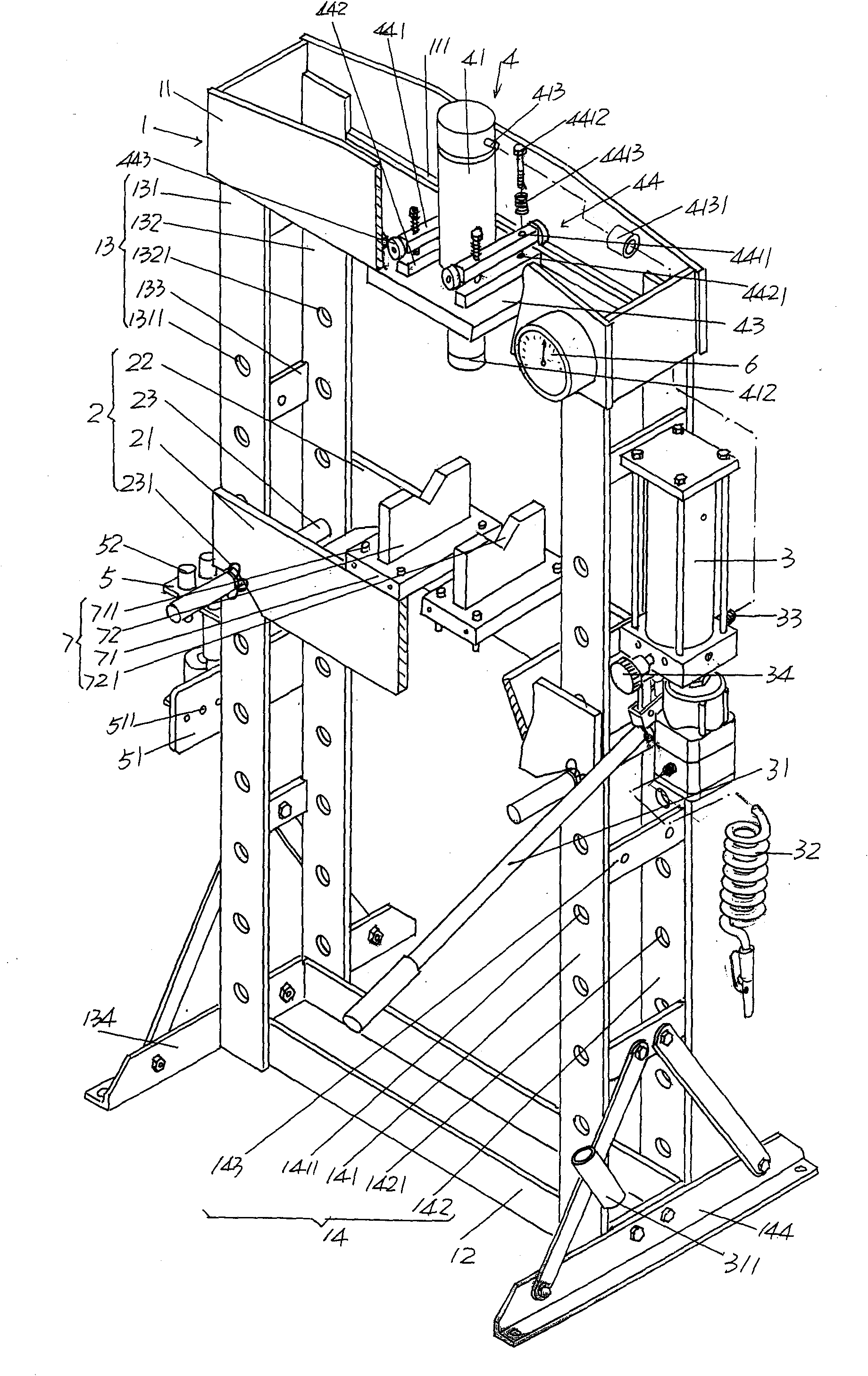 Jack hydraulic press