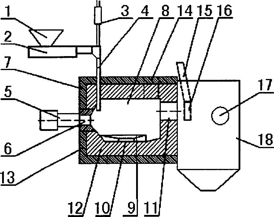 Production method and device of nanmeter antimong trioxide