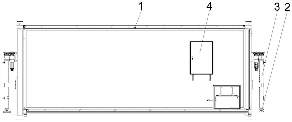 Automatic leveling system and leveling method for single square cabin