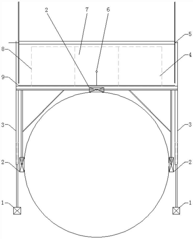 A monitoring device and monitoring method for mud contact points during submarine pipeline laying