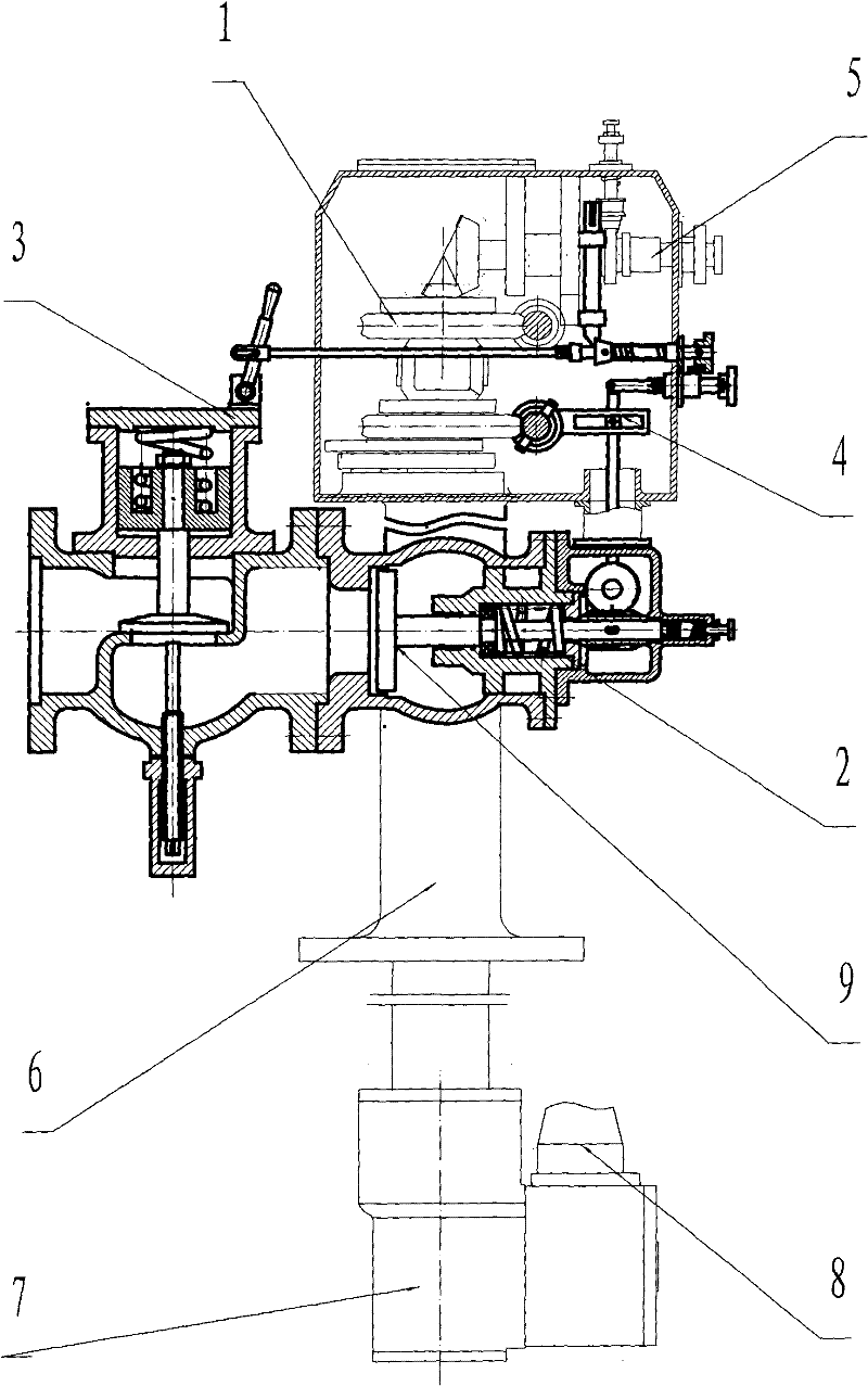 Impeller drive control mechanism of stationary crude oil washing machine