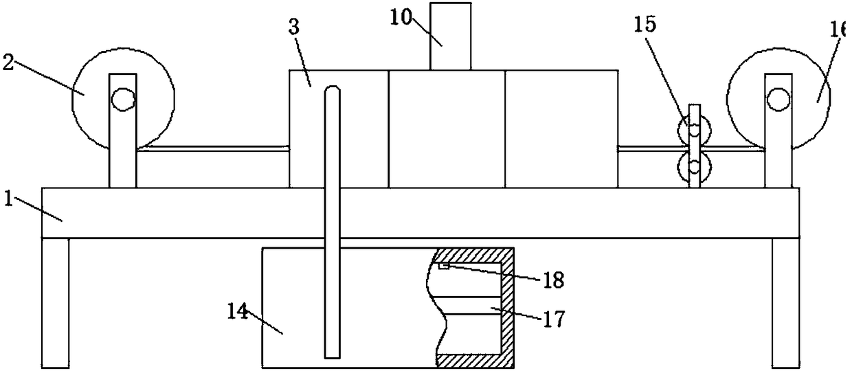 Wrinkle removing device for leather synthesis