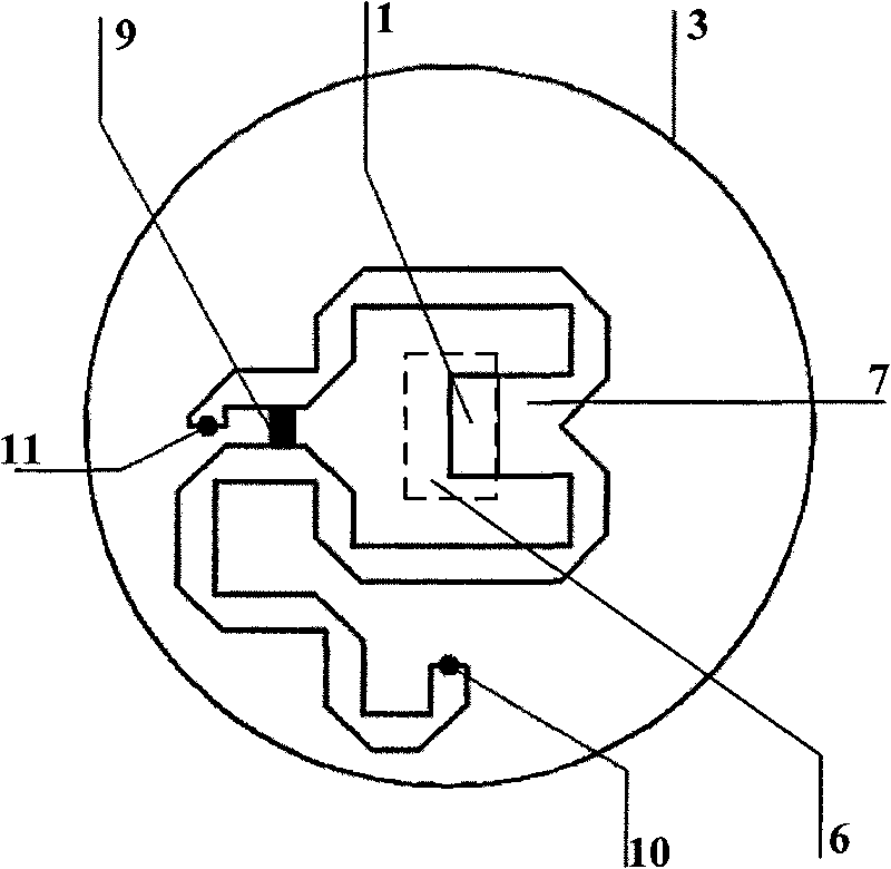 Wide band network feed medium load circular polarization four-arm spiral antenna