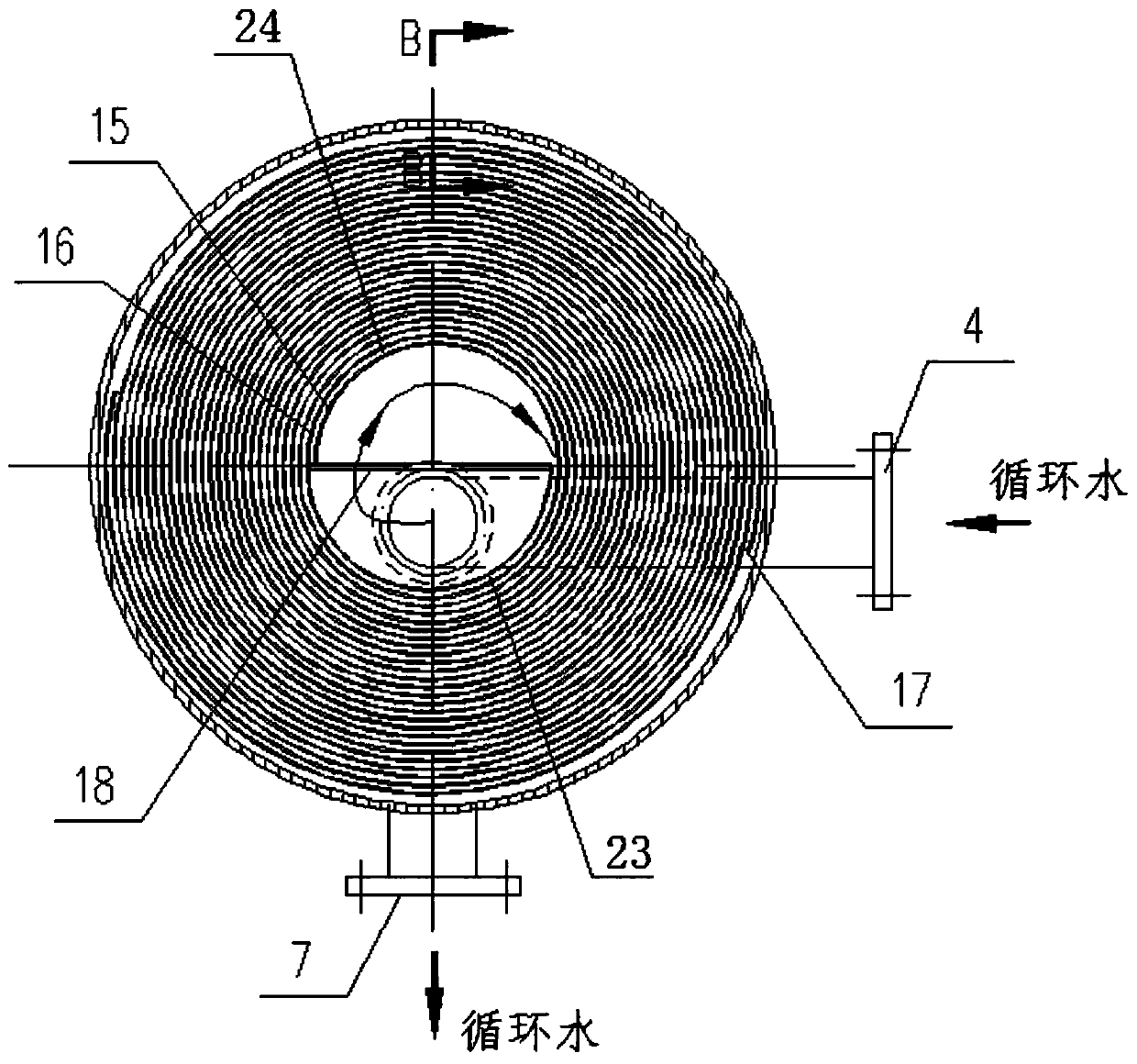 Multifunctional spiral plate dephlegmator and working method thereof