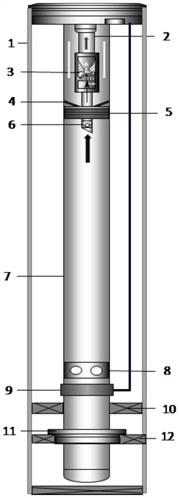 Fixed-point dragging continuous liquid drainage tubular column for fixed-point dragging of offshore low-pressure gas well and liquid drainage method of fixed-point dragging continuous liquid drainage tubular column